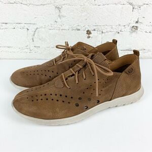 Josef Seibel Malena 09 Perforated Sneakers Castagne Leather Like New 39